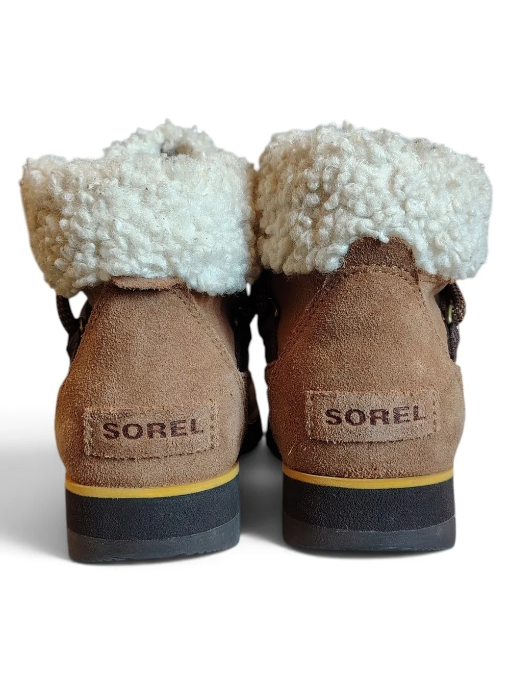 Sorel Harlow Lace Cozy Suede Waterproof Ankle Boots Shearling Women's Size 6